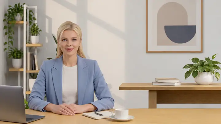 An educational video scene designed for an accessible online lesson.